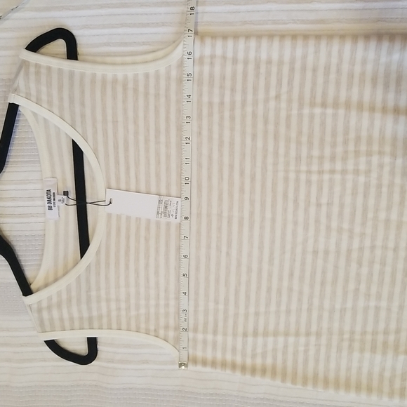 BB Dakota Longest Weekend Dress in Heather Grey Stripe Sleeveless size S - Picture 6 of 11